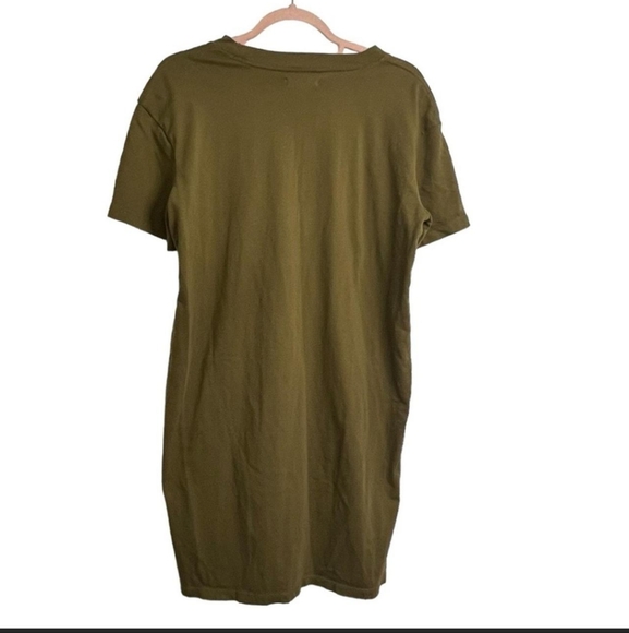 Madewell Classic Tee Olive Green T-shirt Dress Sz M - Picture 3 of 7